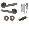 Iver Door Handle Brunswick Rose Round Pair Key/Thumb Signature Brass Entrance Kit