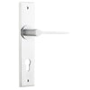 Iver Door Handle Como Chamfered Euro Brushed Chrome