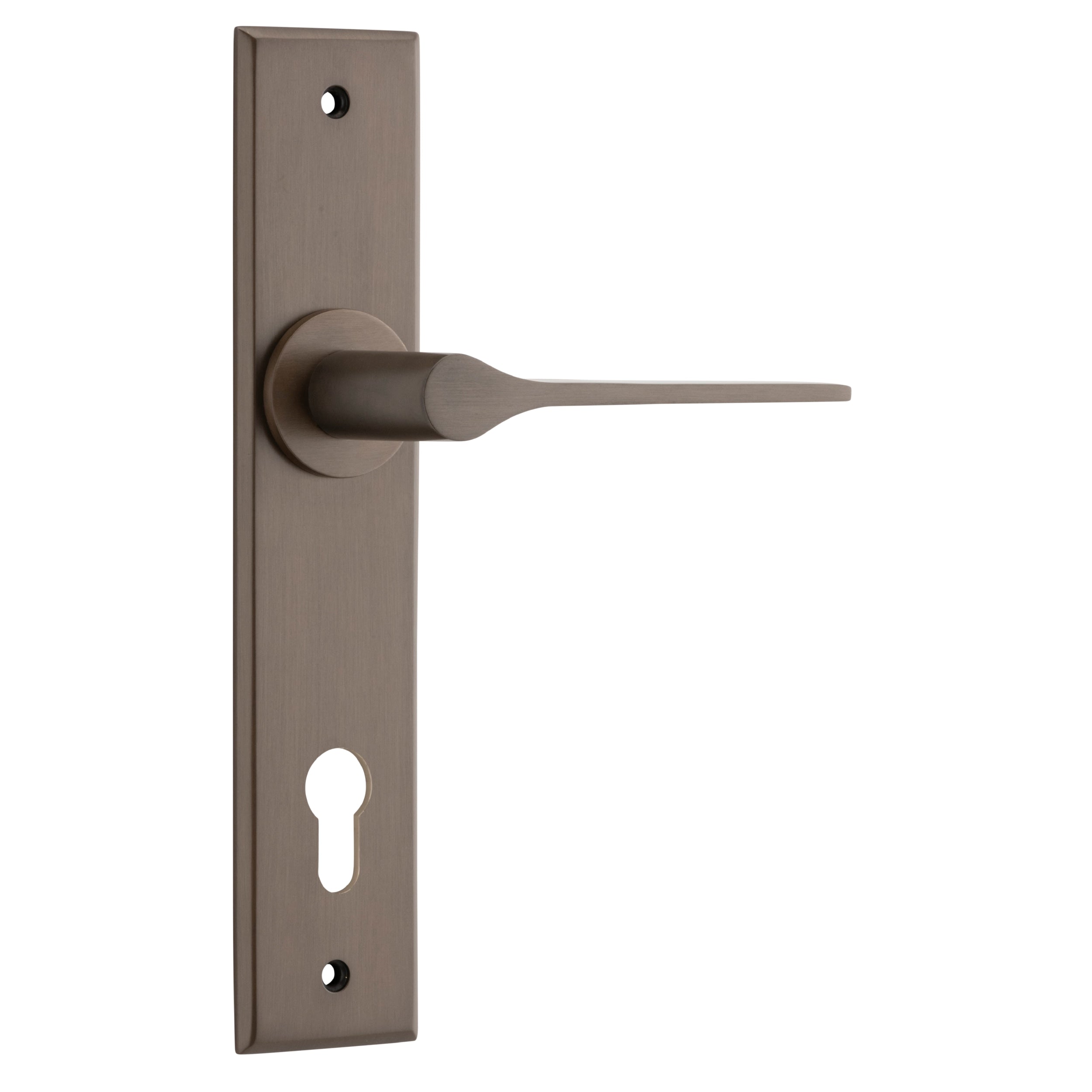 Iver Door Handle Como Chamfered Euro Signature Brass