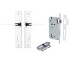 Iver Door Handle Como Chamfered Key/Key Polished Chrome Entrance Kit