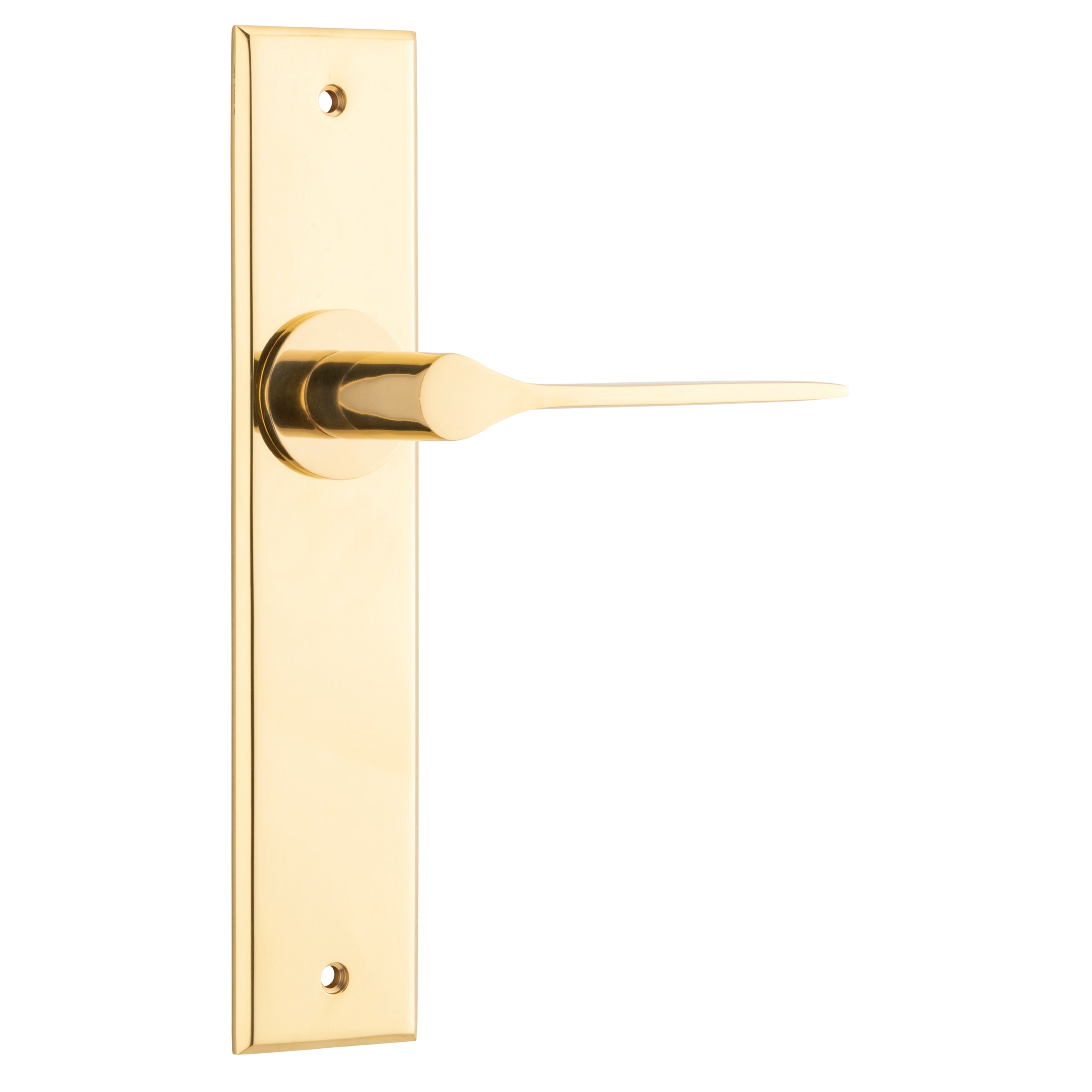 Iver Door Handle Como Chamfered Latch Polished Brass