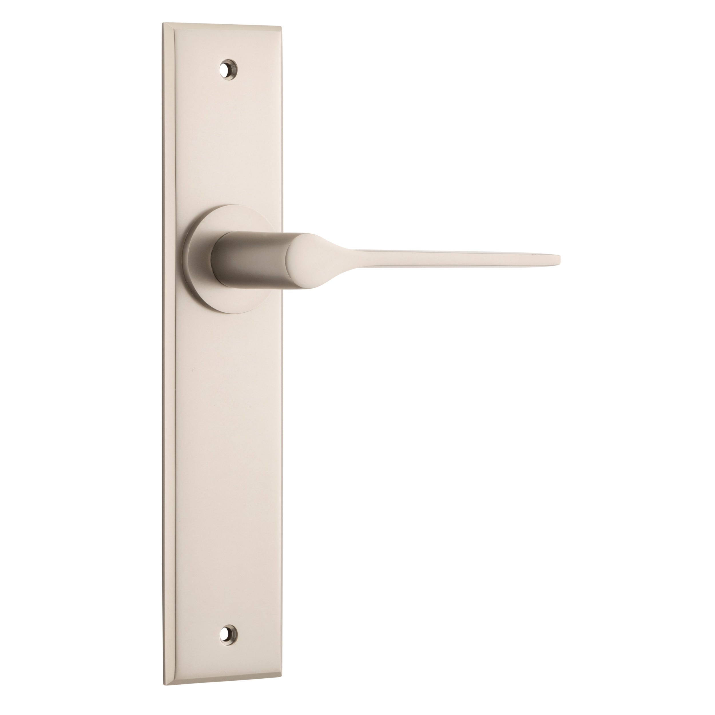 Iver Door Handle Como Chamfered Latch Satin Nickel