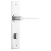 Iver Door Handle Como Chamfered Privacy Brushed Chrome