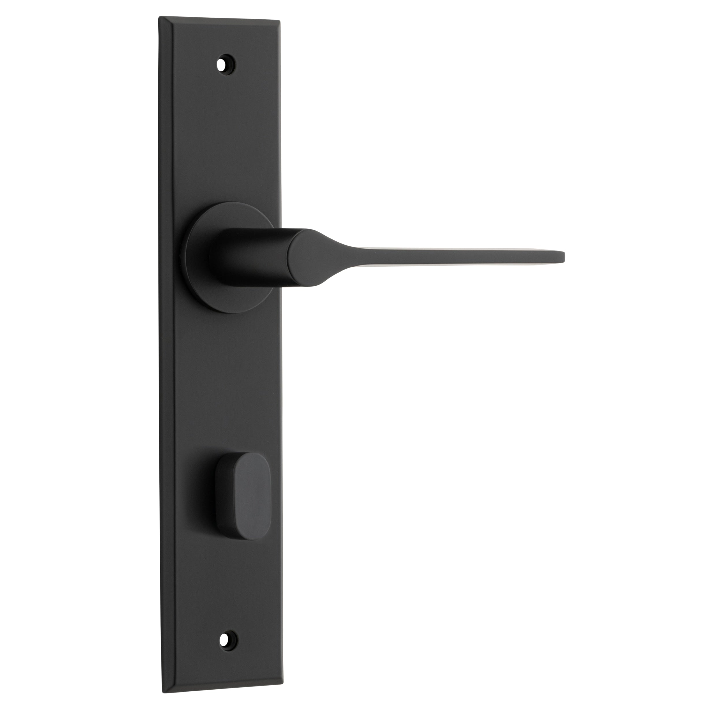 Iver Door Handle Como Chamfered Privacy Matt Black