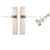 Iver Door Handle Como Chamfered Satin Nickel Passage Kit