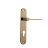 Iver Door Handle Como Oval Euro Brushed Brass