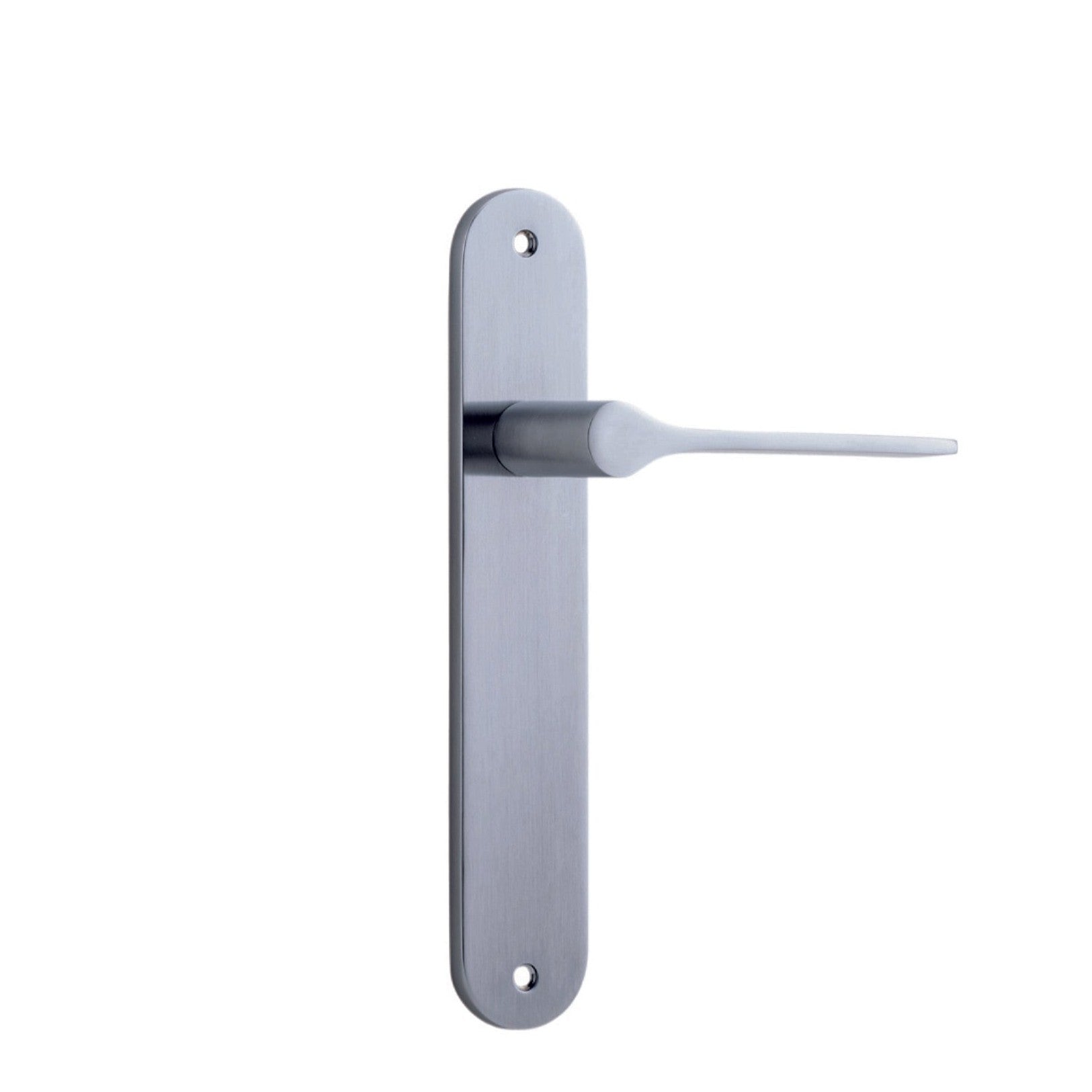 Iver Door Handle Como Oval Latch Brushed Chrome