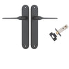 Iver Door Handle Como Oval Matt Black Passage Kit