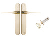 Iver Door Handle Como Oval Polished Brass Passage Kit