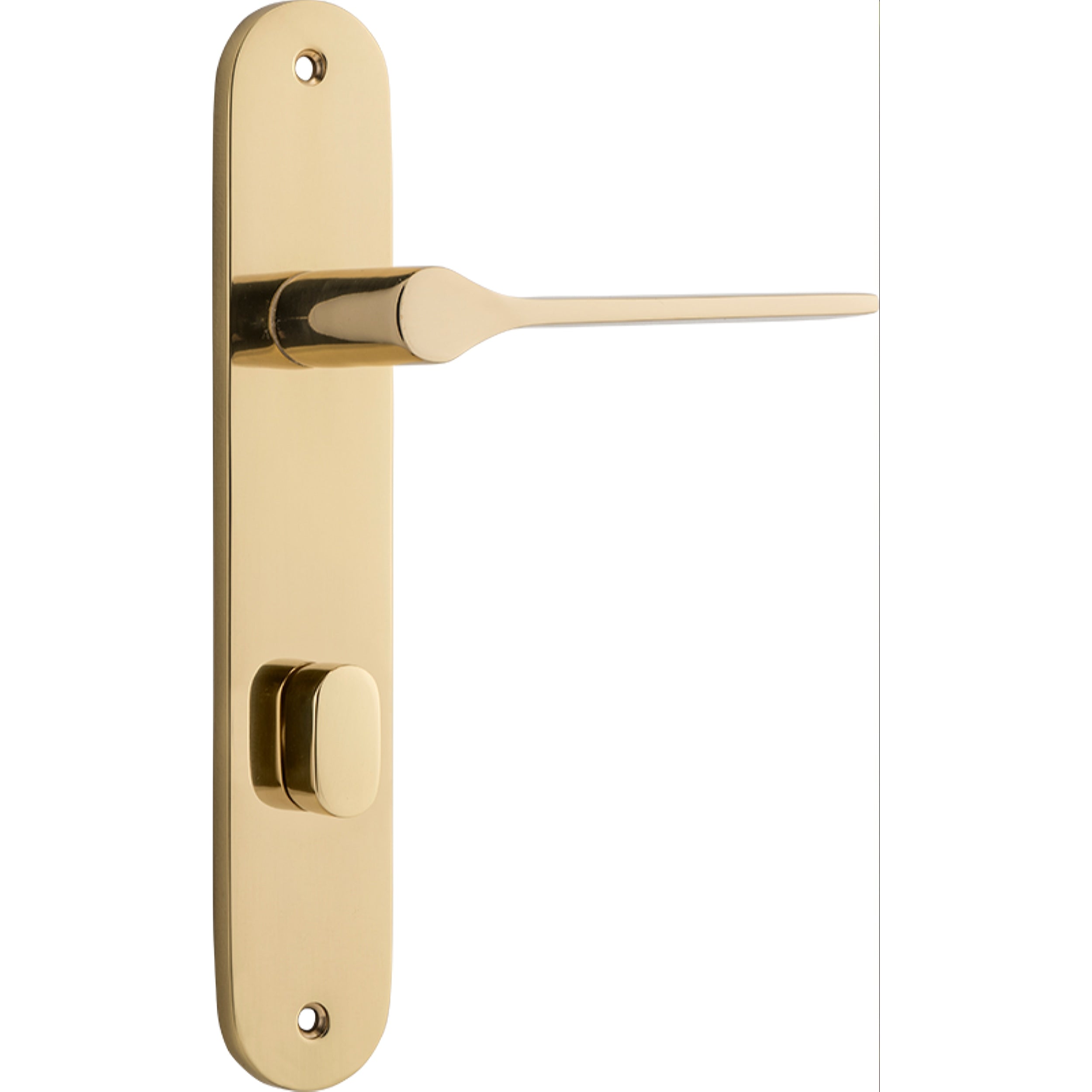 Iver Door Handle Como Oval Privacy Polished Brass