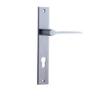 Iver Door Handle Como Rectangular Euro Brushed Chrome