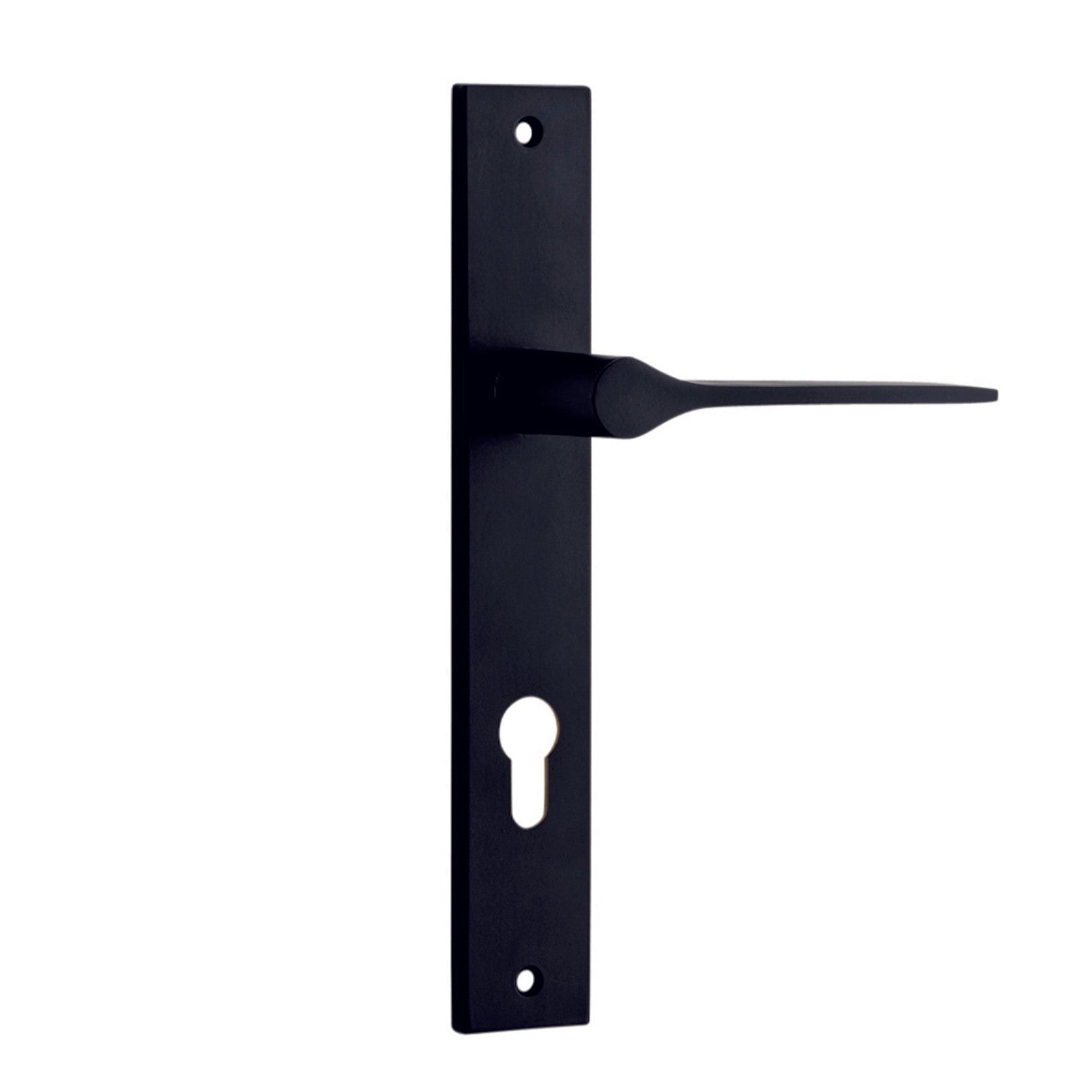 Iver Door Handle Como Rectangular Euro Matt Black