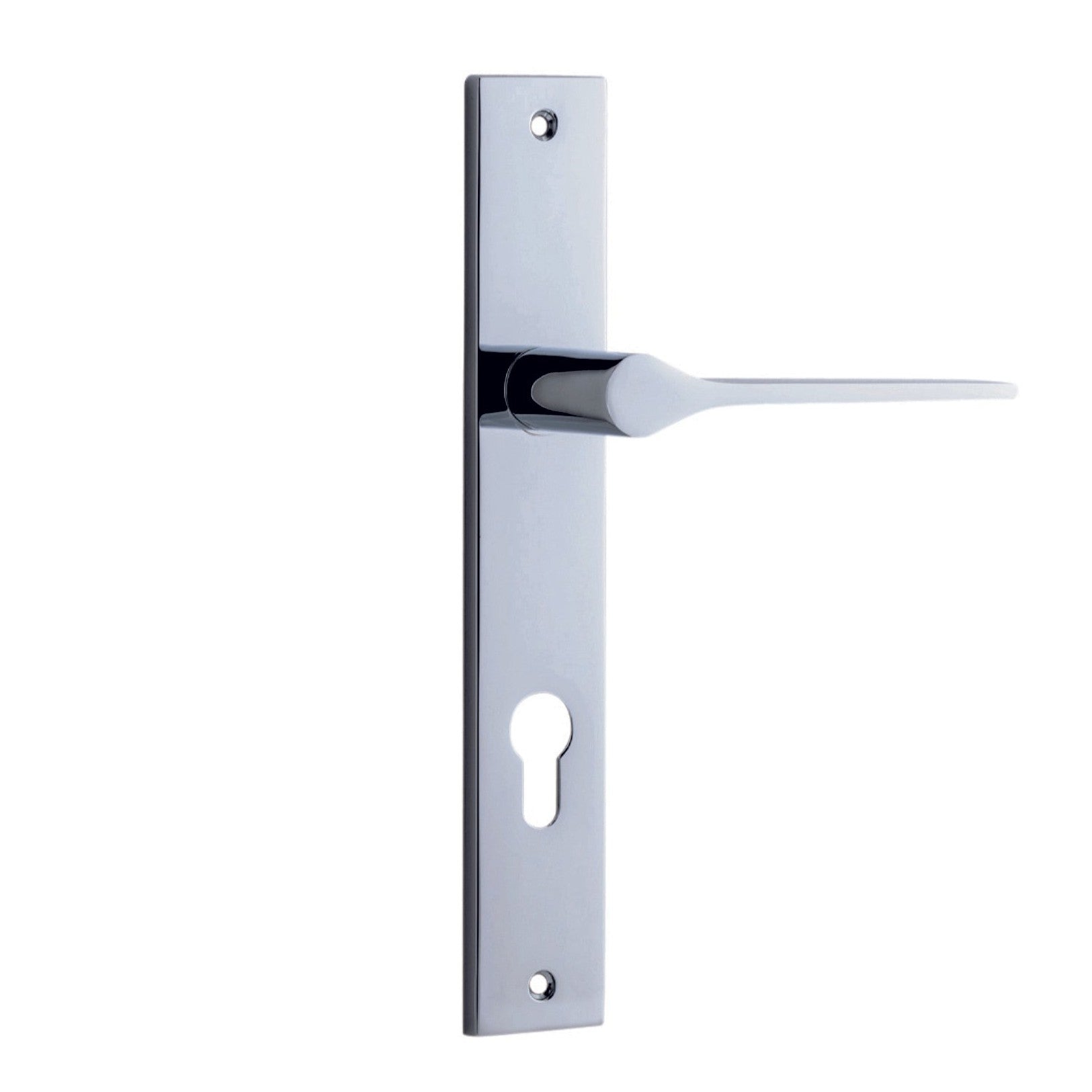 Iver Door Handle Como Rectangular Euro Polished Chrome