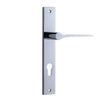 Iver Door Handle Como Rectangular Euro Polished Chrome