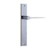 Iver Door Handle Como Rectangular Latch Brushed Chrome