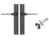 Iver Door Handle Como Rectangular Matt Black Passage Kit