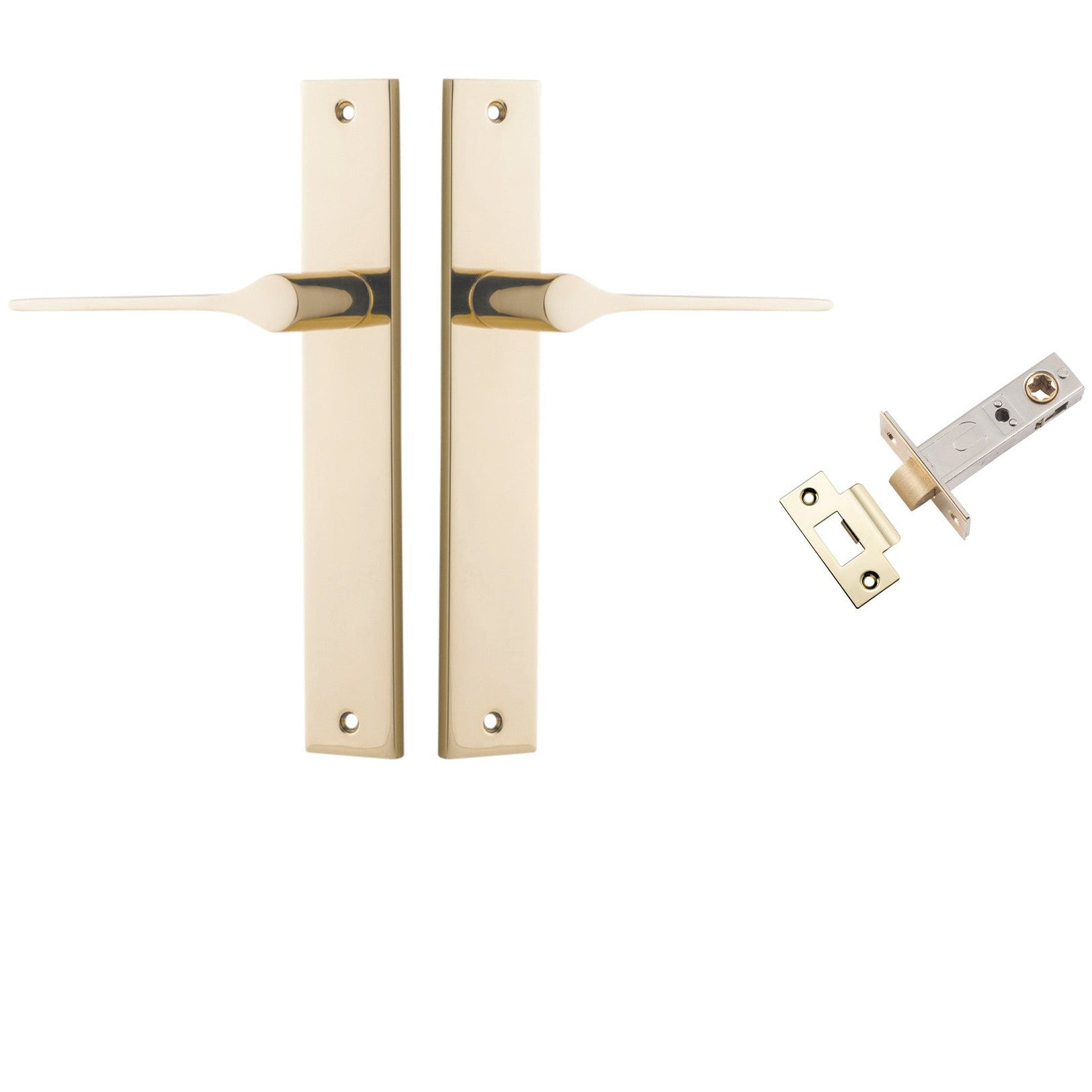 Iver Door Handle Como Rectangular Polished Brass Passage Kit