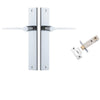 Iver Door Handle Como Rectangular Polished Chrome Passage Kit