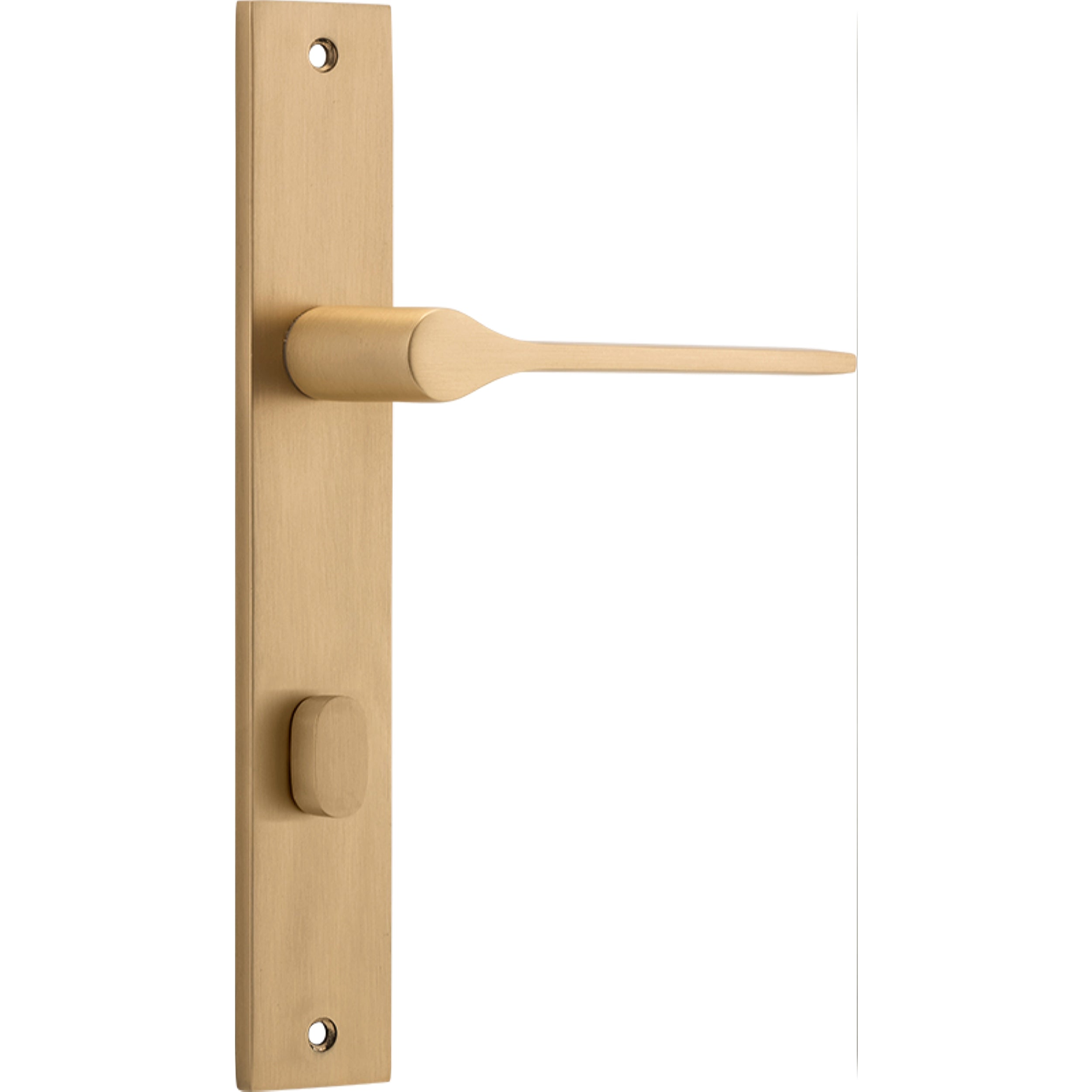 Iver Door Handle Como Rectangular Privacy Brushed Brass