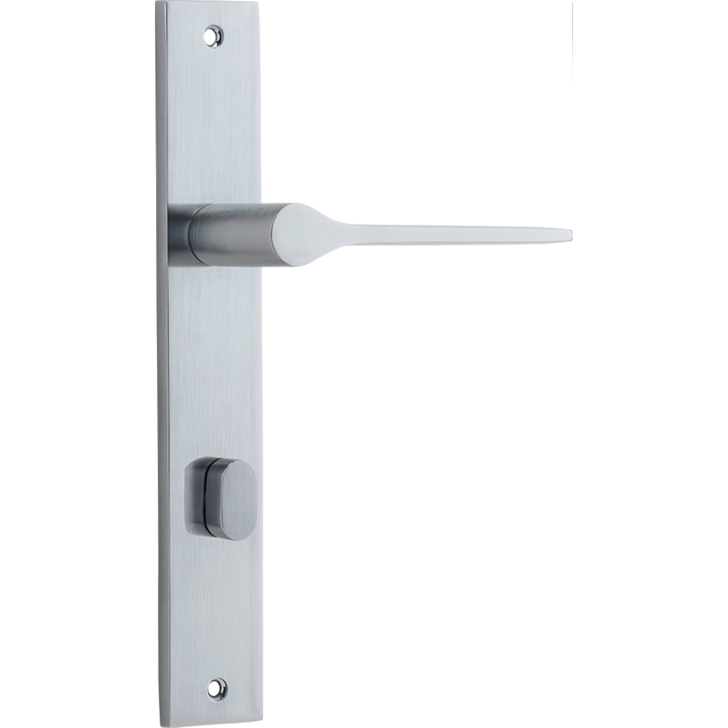 Iver Door Handle Como Rectangular Privacy Brushed Chrome