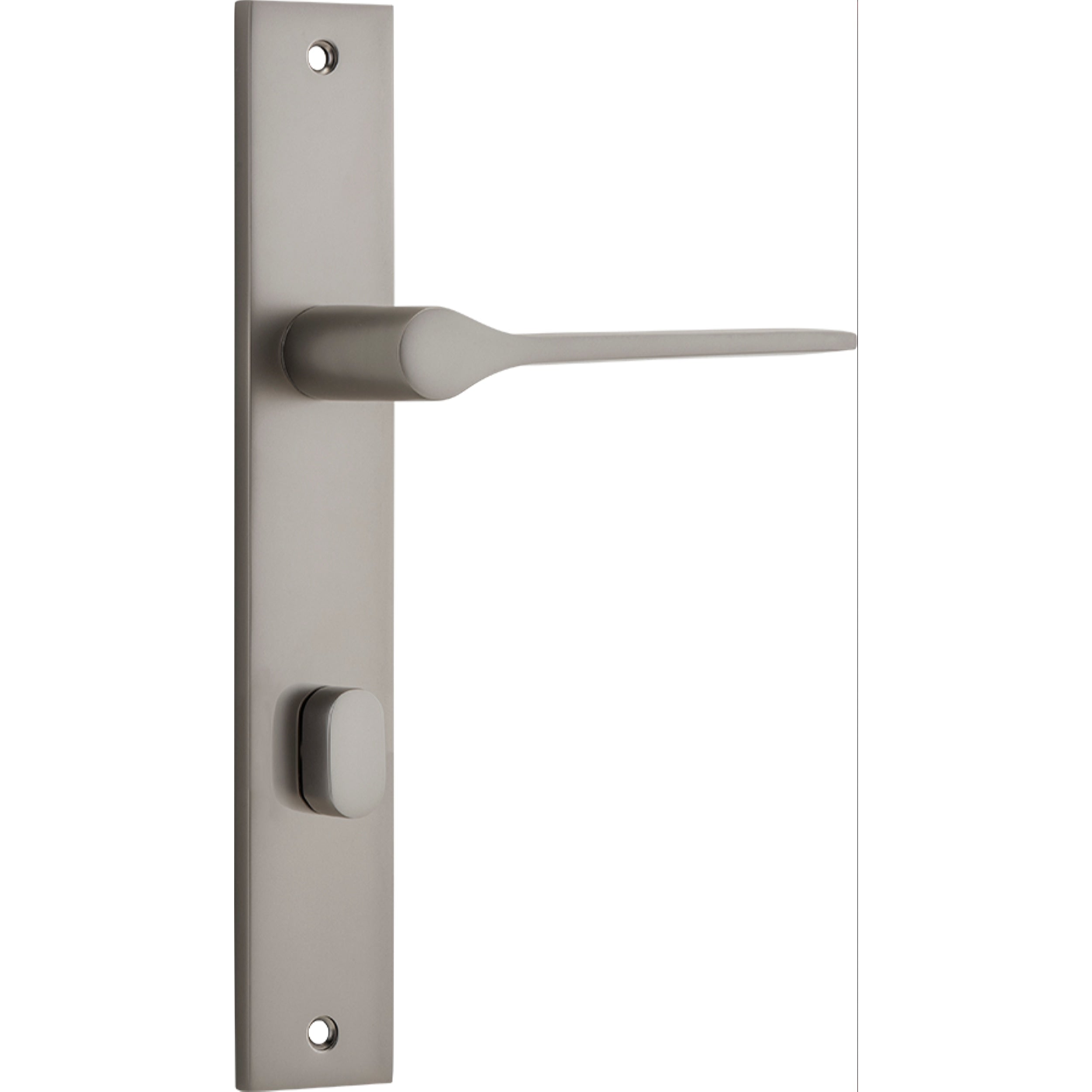 Iver Door Handle Como Rectangular Privacy Satin Nickel