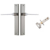 Iver Door Handle Como Rectangular Satin Nickel Passage Kit