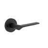 Iver Door Handle Como Rose Round Matt Black Inbuilt Privacy Kit