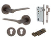 Iver Door Handle Como Rose Round Pair Key/Thumb Signature Brass Entrance Kit