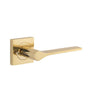 Iver Door Handle Como Rose Square Polished Brass Inbuilt Privacy Kit