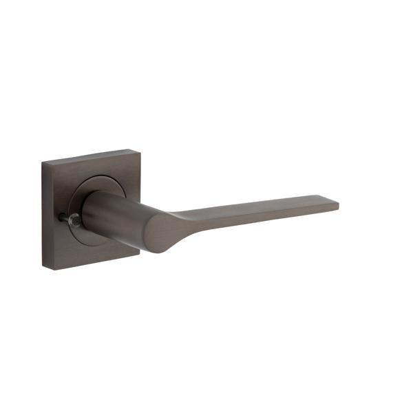 Iver Door Handle Como Rose Square Signature Brass Inbuilt Privacy Kit