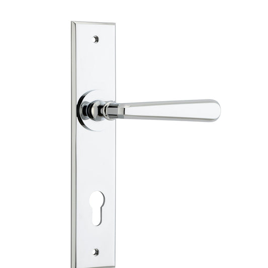 Iver Door Handle Copenhagen Chamfered Euro Pair Polished Chrome
