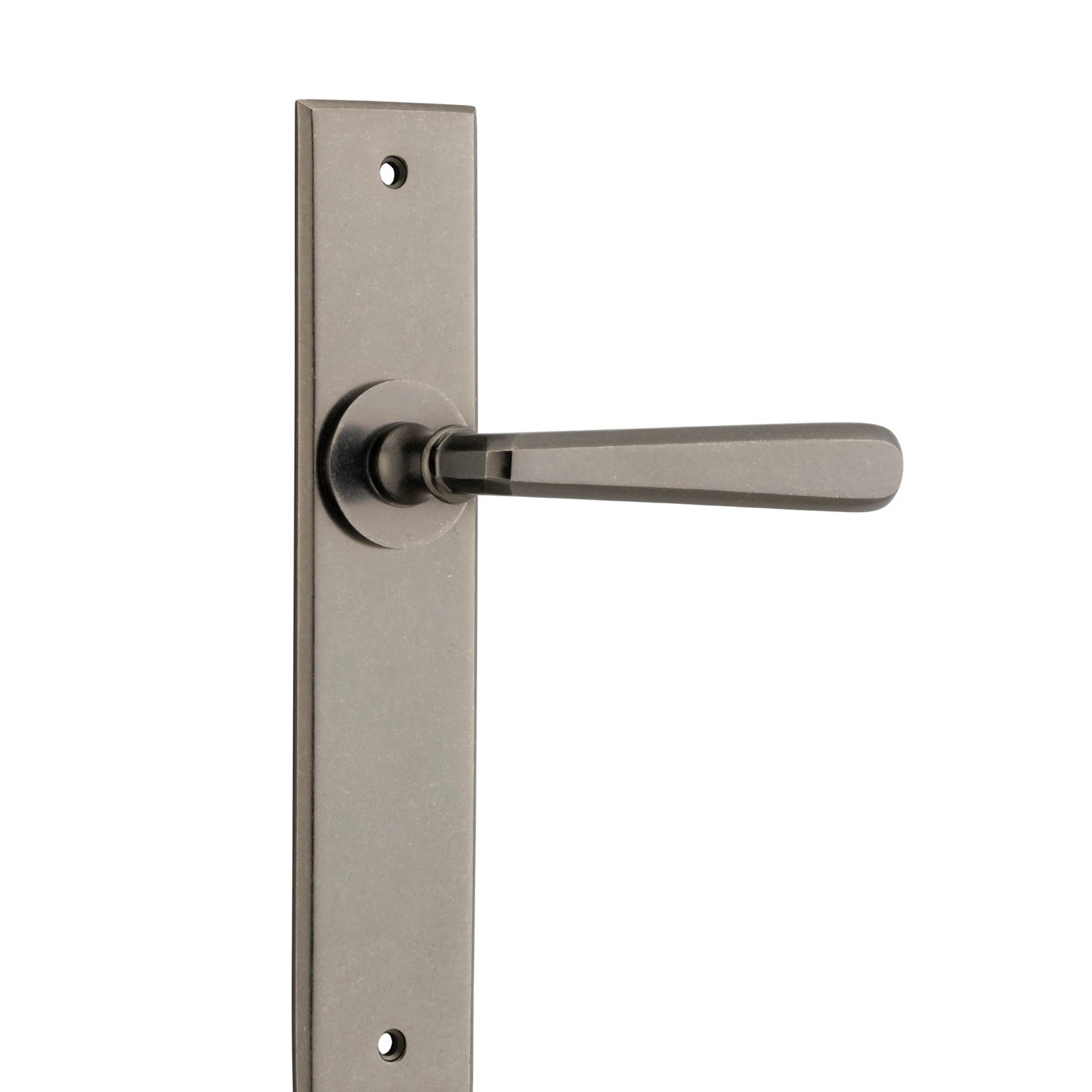 Iver Door Handle Copenhagen Chamfered Latch Pair Distressed Nickel