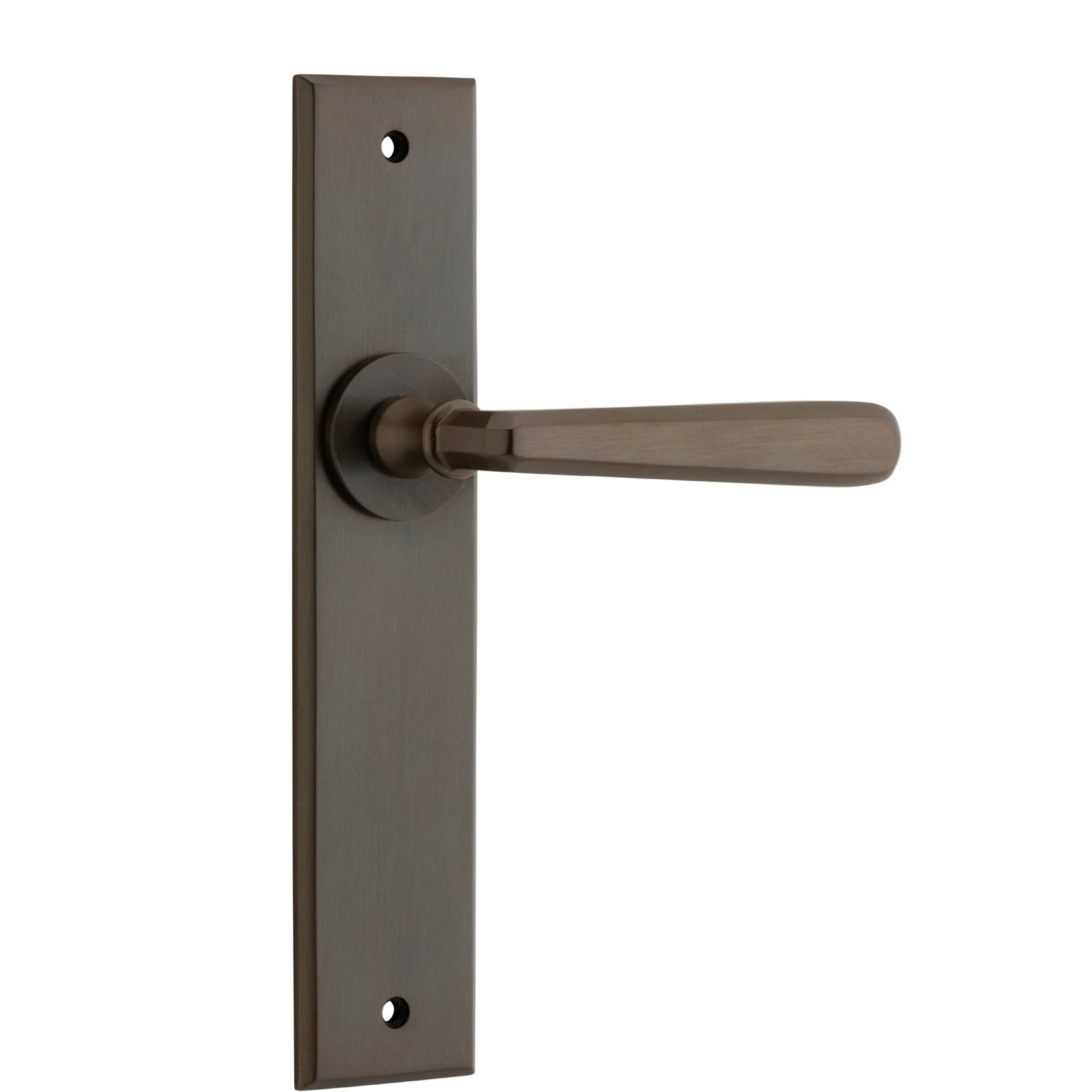 Iver Door Handle Copenhagen Chamfered Latch Pair Signature Brass