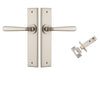 Iver Door Handle Copenhagen Chamfered Satin Nickel Passage Kit