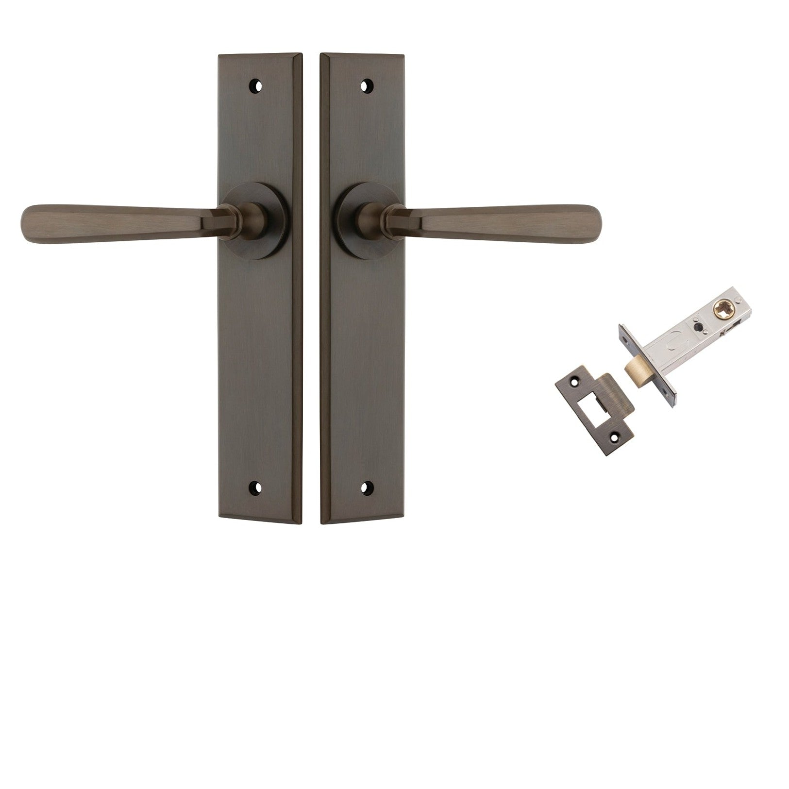 Iver Door Handle Copenhagen Chamfered Signature Brass Passage Kit