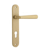 Iver Door Handle Copenhagen Oval Euro Pair Brushed Brass