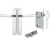 Iver Door Handle Copenhagen Oval Euro Pair Key/Thumb Polished Chrome Entrance Kit