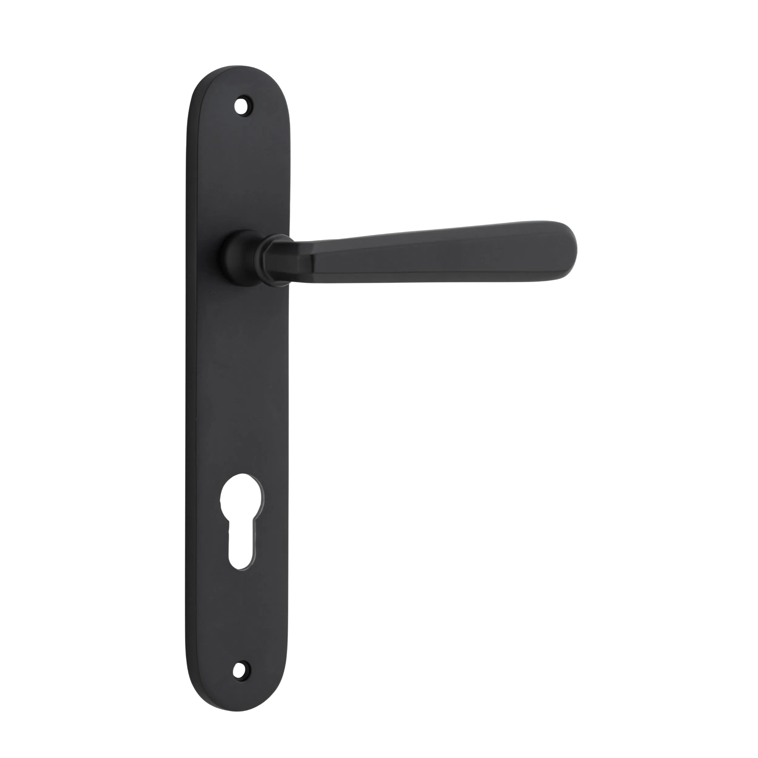 Iver Door Handle Copenhagen Oval Euro Pair Matt Black