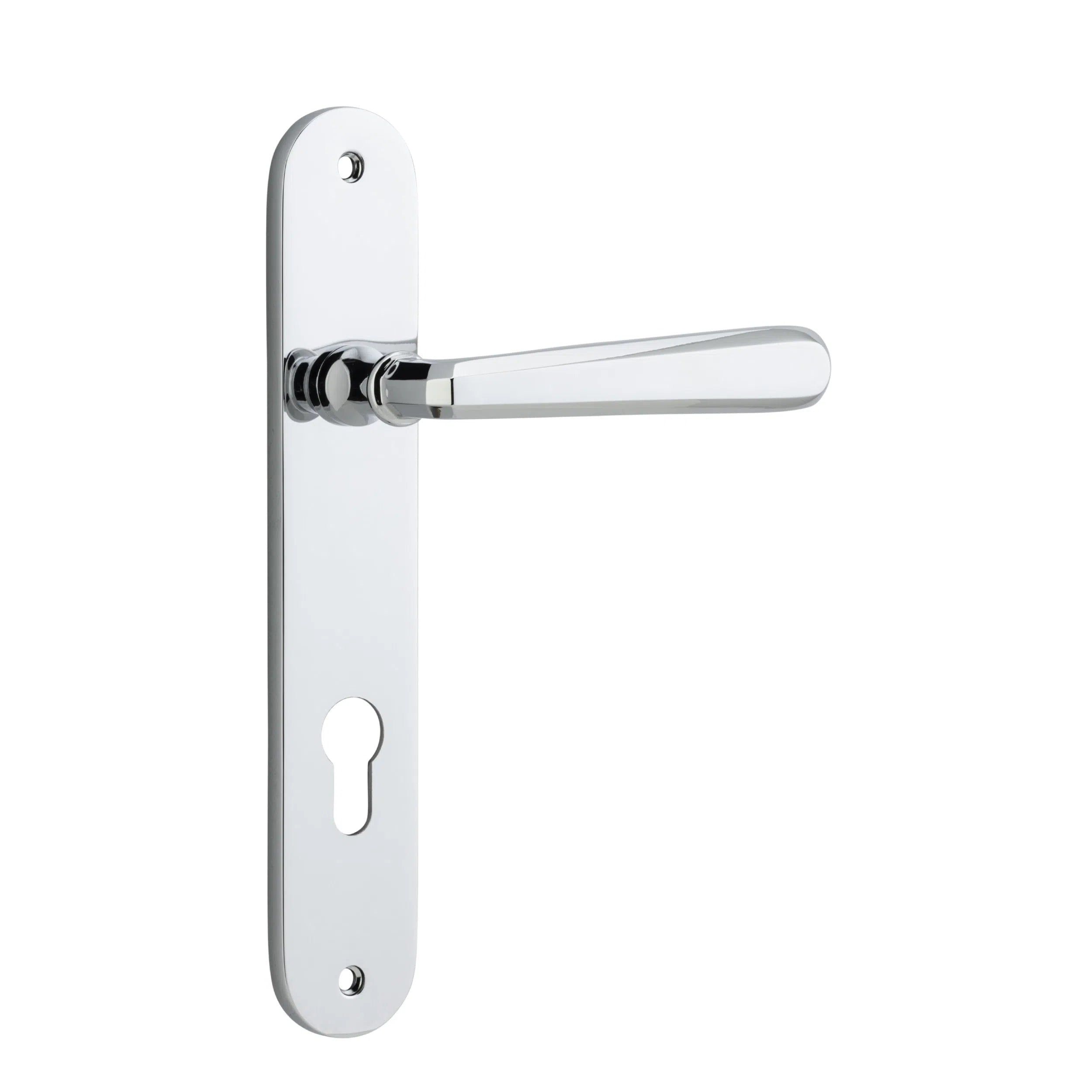 Iver Door Handle Copenhagen Oval Euro Pair Polished Chrome