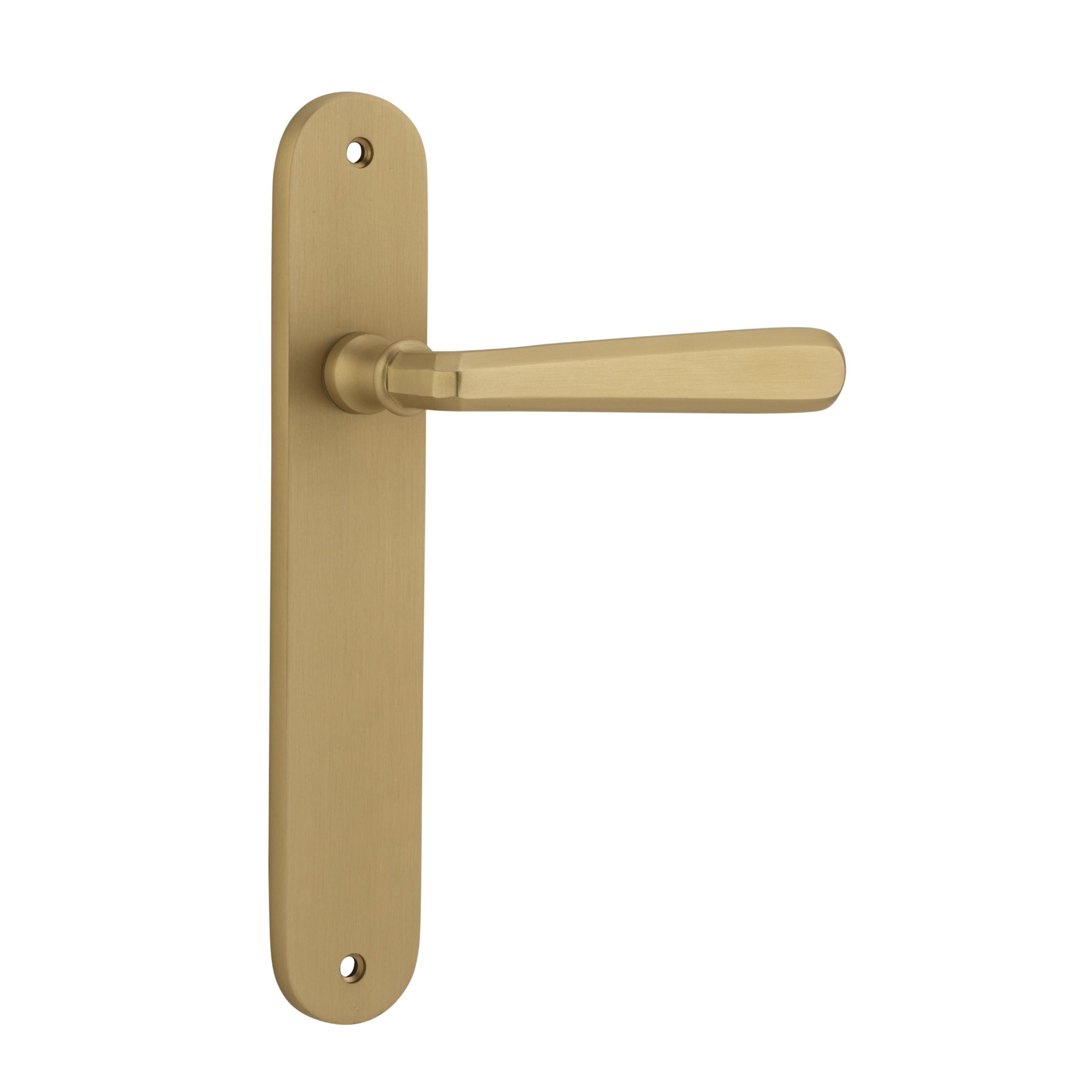 Iver Door Handle Copenhagen Oval Latch Pair Brushed Brass