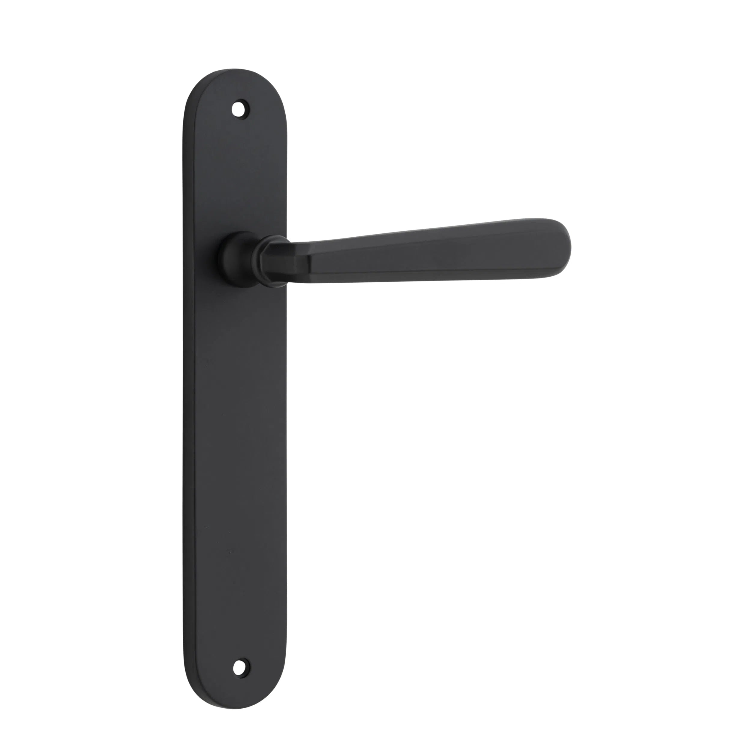 Iver Door Handle Copenhagen Oval Latch Pair Matt Black