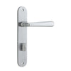 Iver Door Handle Copenhagen Oval Privacy Pair Brushed Chrome