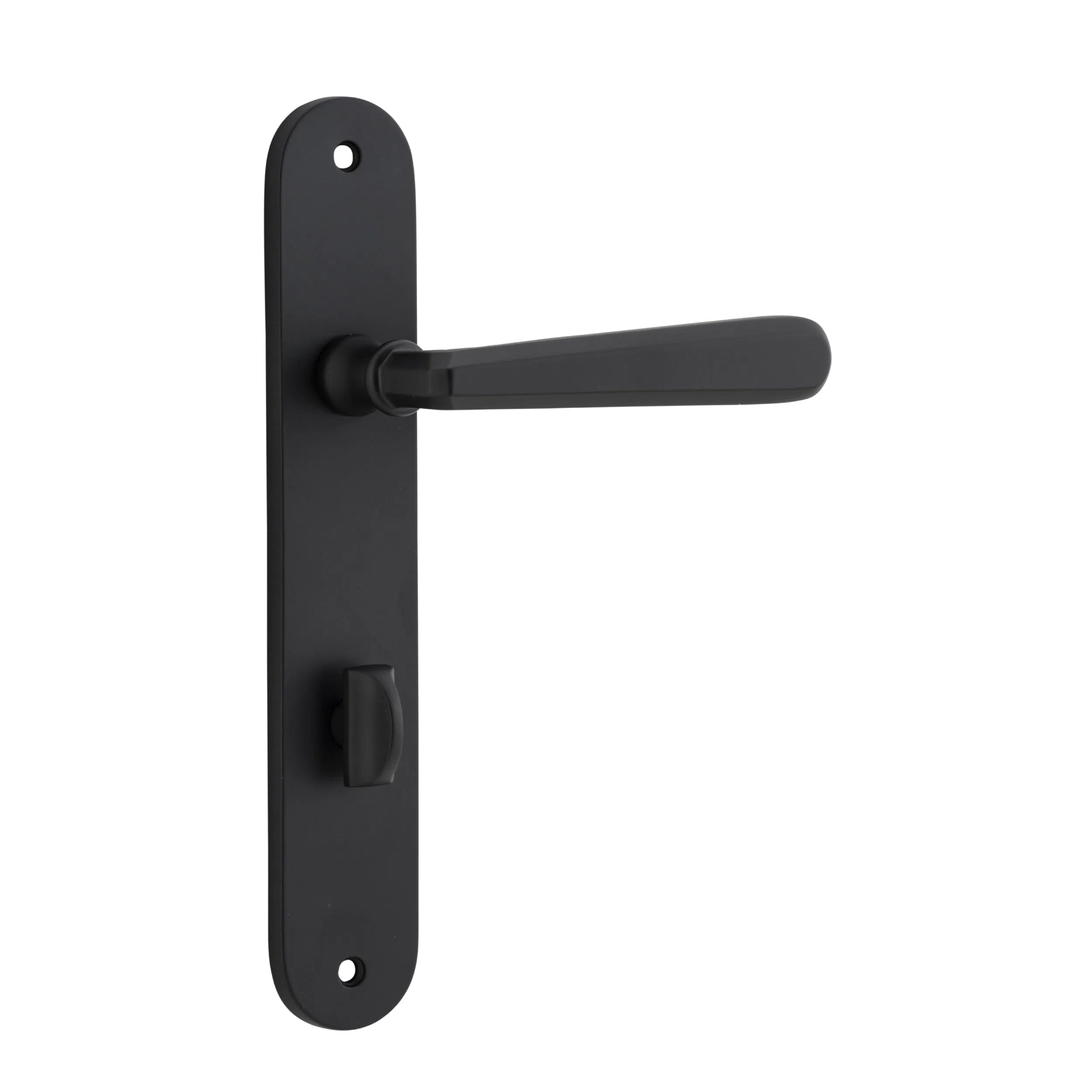 Iver Door Handle Copenhagen Oval Privacy Pair Matt Black