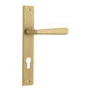 Iver Door Handle Copenhagen Rectangular Euro Pair Brushed Brass