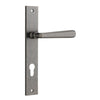 Iver Door Handle Copenhagen Rectangular Euro Pair Distressed Nickel