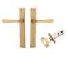 Iver Door Handle Copenhagen Rectangular Latch Pair Brushed Brass Passage Kit