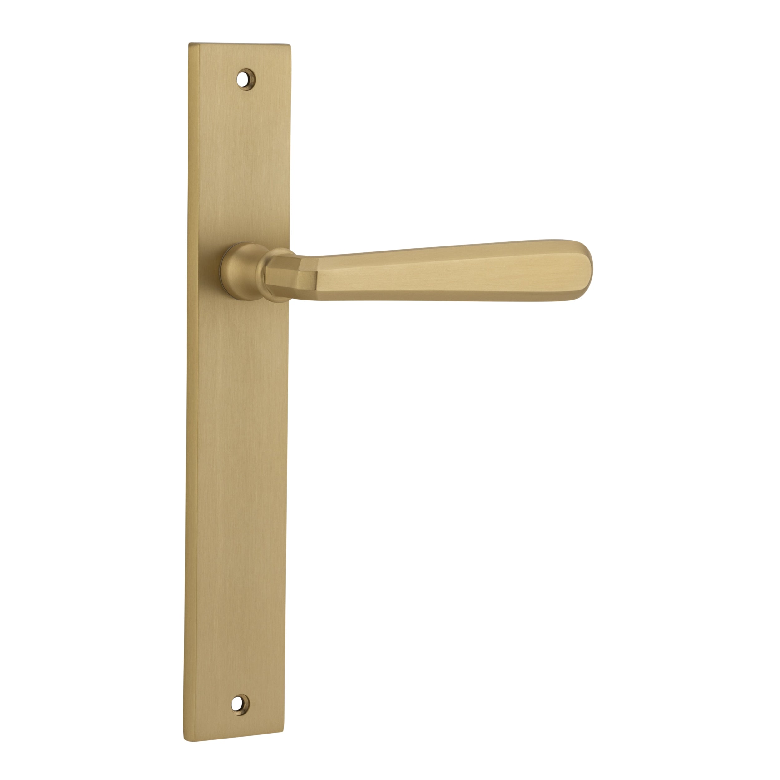 Iver Door Handle Copenhagen Rectangular Latch Pair Brushed Brass