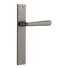 Iver Door Handle Copenhagen Rectangular Latch Pair Distressed Nickel