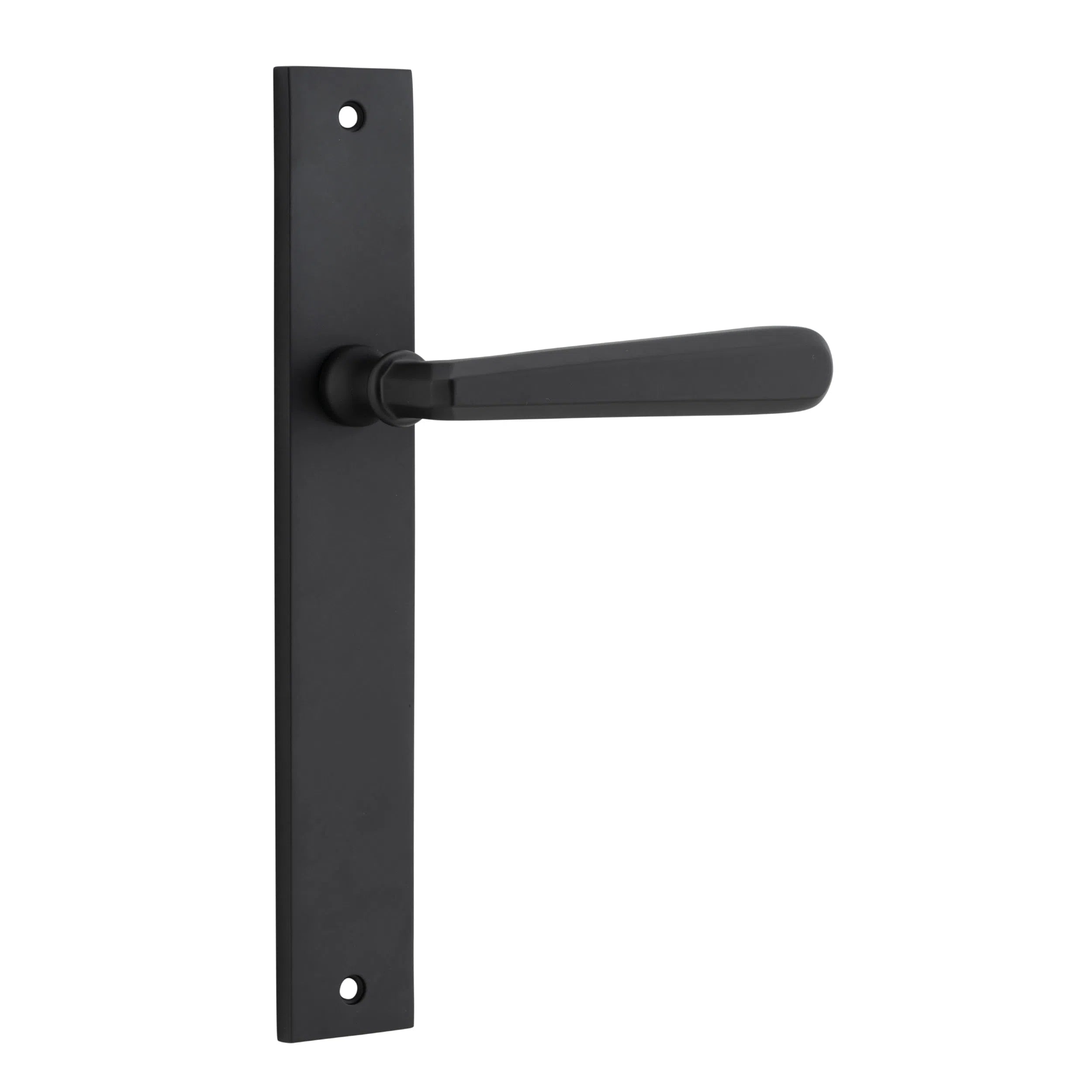 Iver Door Handle Copenhagen Rectangular Latch Pair Matt Black