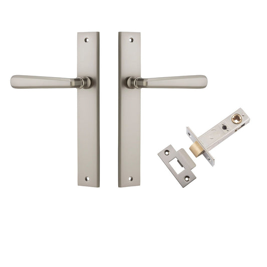 Iver Door Handle Copenhagen Rectangular Latch Pair Satin Nickel Passage Kit